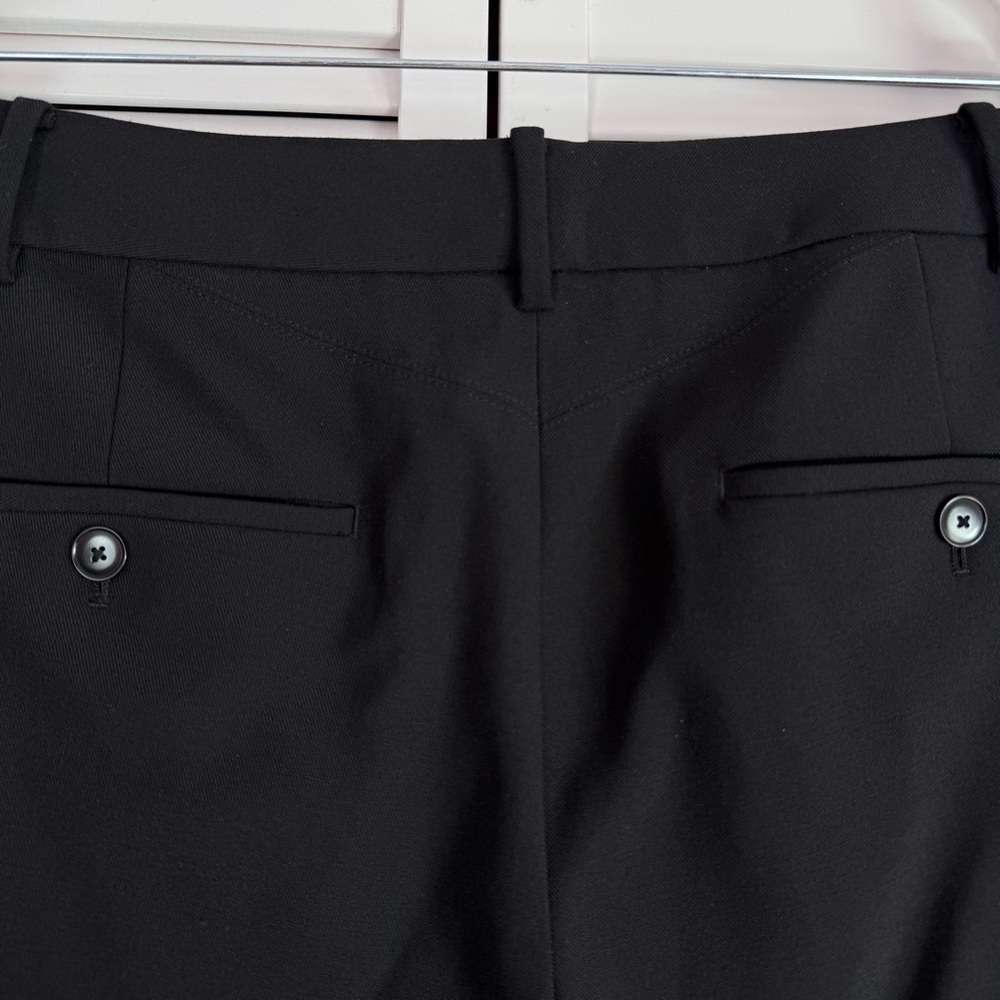 Helmut Lang Wool Cropped Black Pants Trousers Ankle Size 10 - Picture 7 of 9